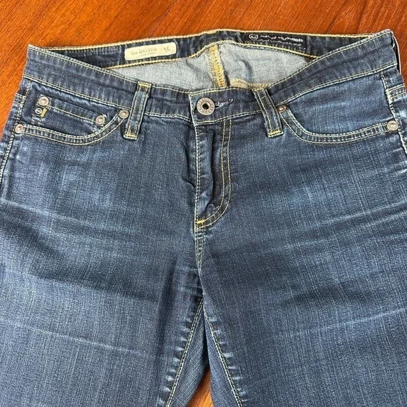 AG Adriano Goldschmied The Malibu Crop Pant Dark Wash Cuffed Denim Jeans 27R - Picture 5 of 12